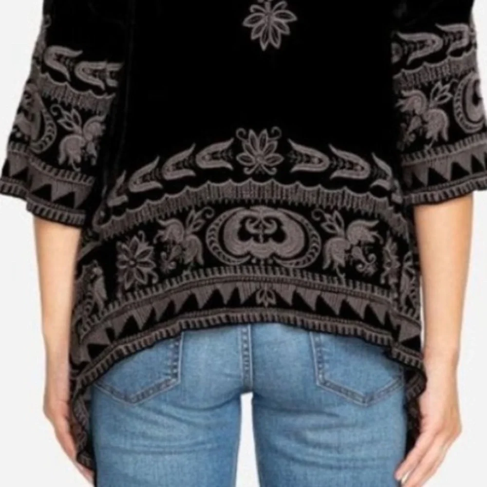 Johnny Was Hirsch heavily embroidered velvet jacket NWT